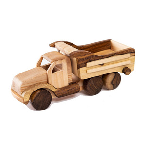 Wooden Truck Toys Car for Toddlers Unpainted Safe to Play Handmade in Vietnam (Truck)