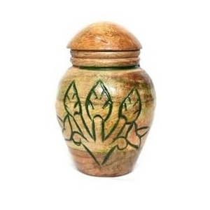 Handcrafted Wooden Cremation Urn Decorative Memorial Plant Designer Urn with Lid for Adult Ashes Funeral Urn