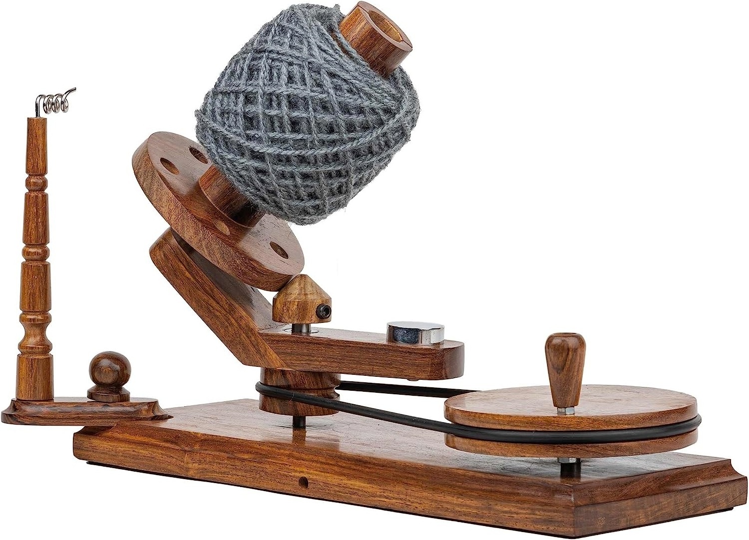 Rosewood Yarn Winder - Large Wooden Yarn Winder for Knitting Crocheting Handcrafted - Heavy Duty Natural Ball Winder