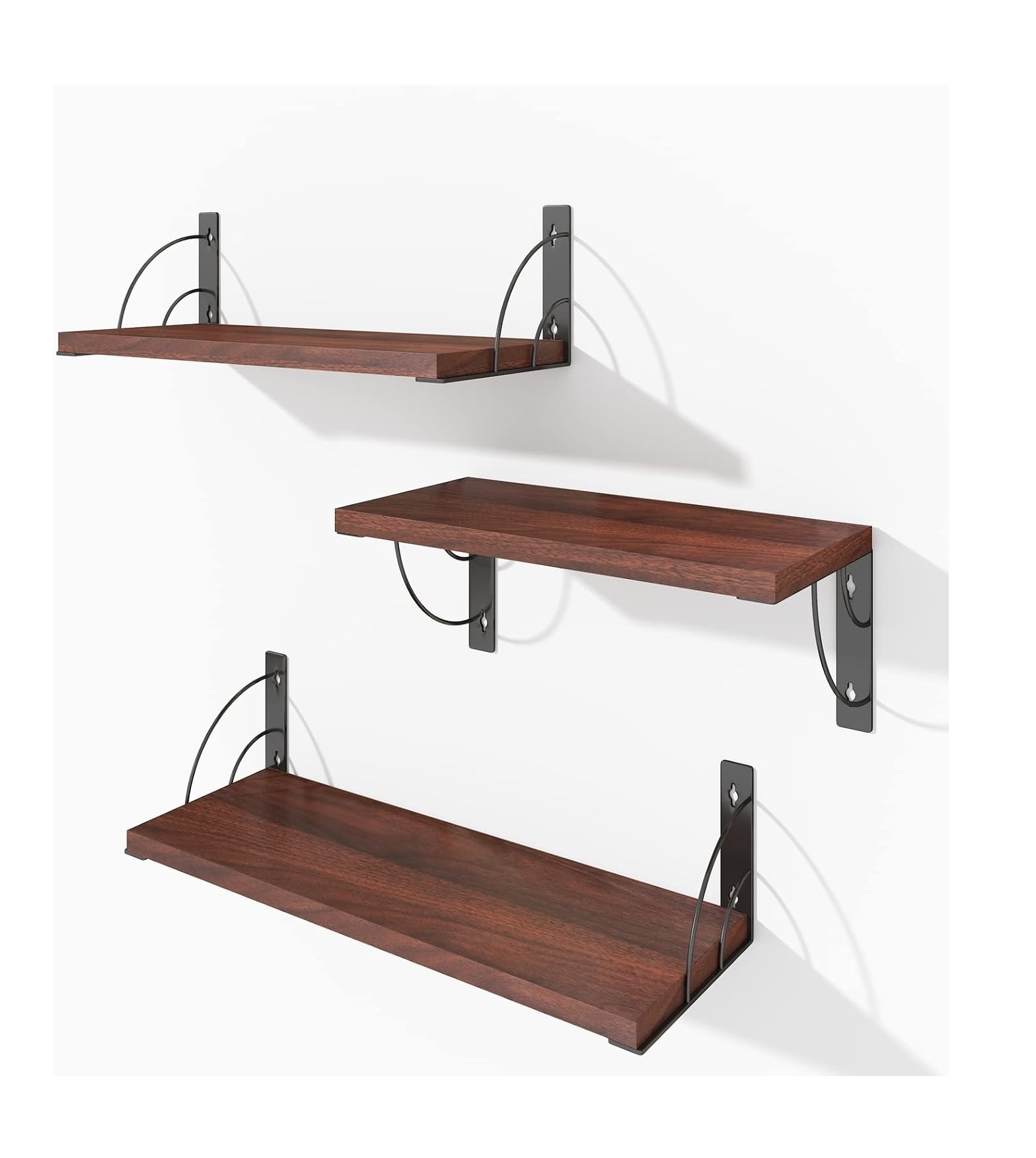 Floating Shelves Mid Century Modern ECO Board Wall Mounted Shelf for Bedroom Living Room Bathroom Kitchen Office Laundry