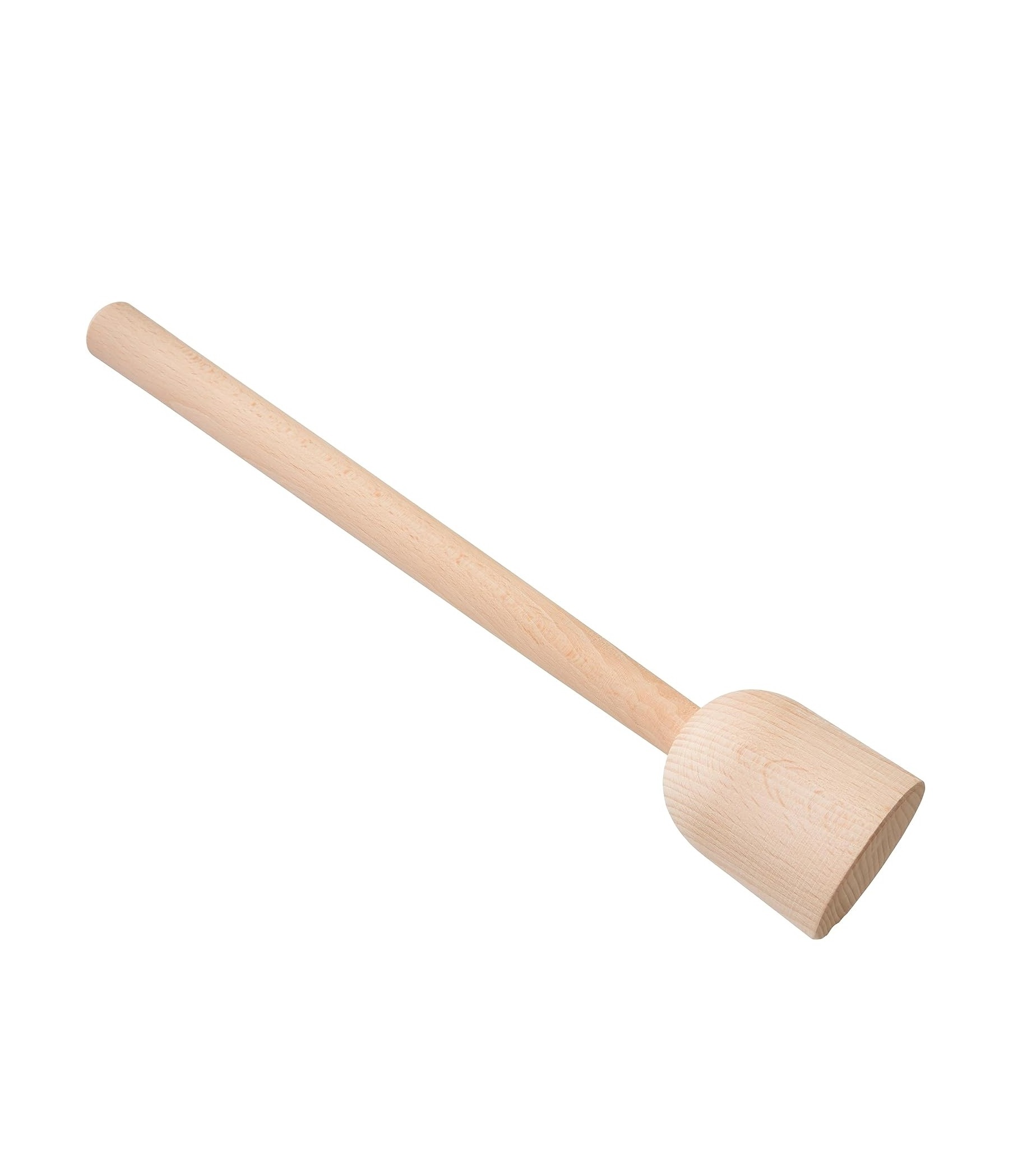 Potato Masher, Untreated Beechwood Smooth Potato Ricer Presser Meat/Garlic Smasher With Wooden Handle