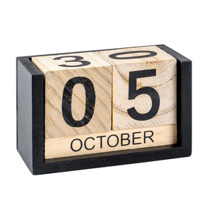 Wooden Desk Blocks Calendar Perpetual Block Month Date Display Large Black Wood Color calendar for Perpetual desk planet