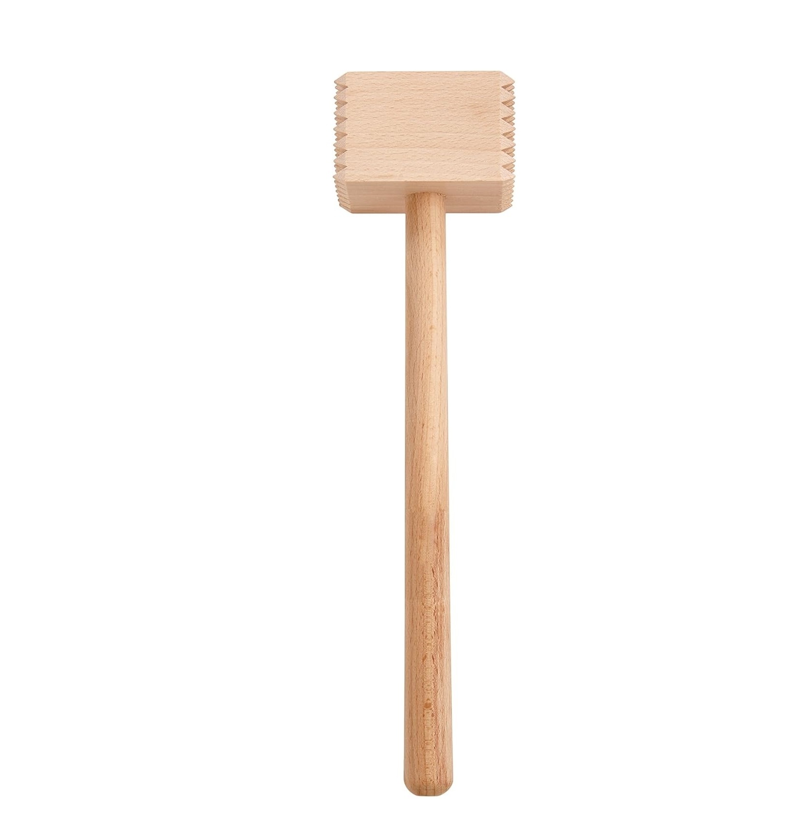 Wooden Meat Tenderizer Mallet Marinating Prep Tool Double Sided FSC-Certified Beechwood 12.5-Inches