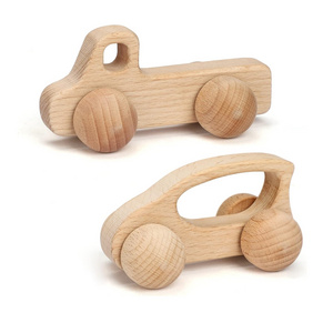 Wooden Cars for Toddlers 1-3 Montessori Toys for Babies 0-6-12 Months Baby Rattle Wooden Toy Truck Baby Boy Nursery Decor