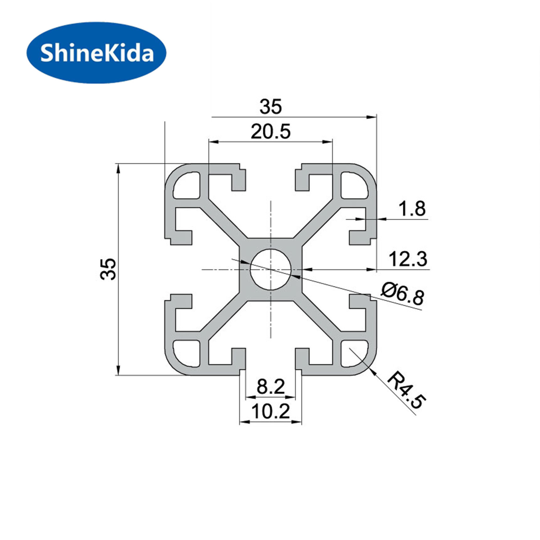 Aluminum t-slot table t slot track rail