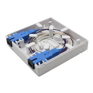 fiber optic 86 wall panel 2 cores Indoor Wall Mounted Face plate SC Rosette 86*86mm 2 Core Fiber Optic Terminal Box