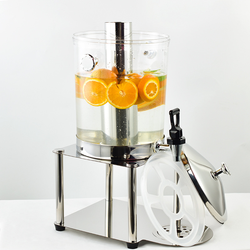 Drink Juice Beverage Glass Container Commercial Cold Tea Fruit Juice Dispensers With Tap