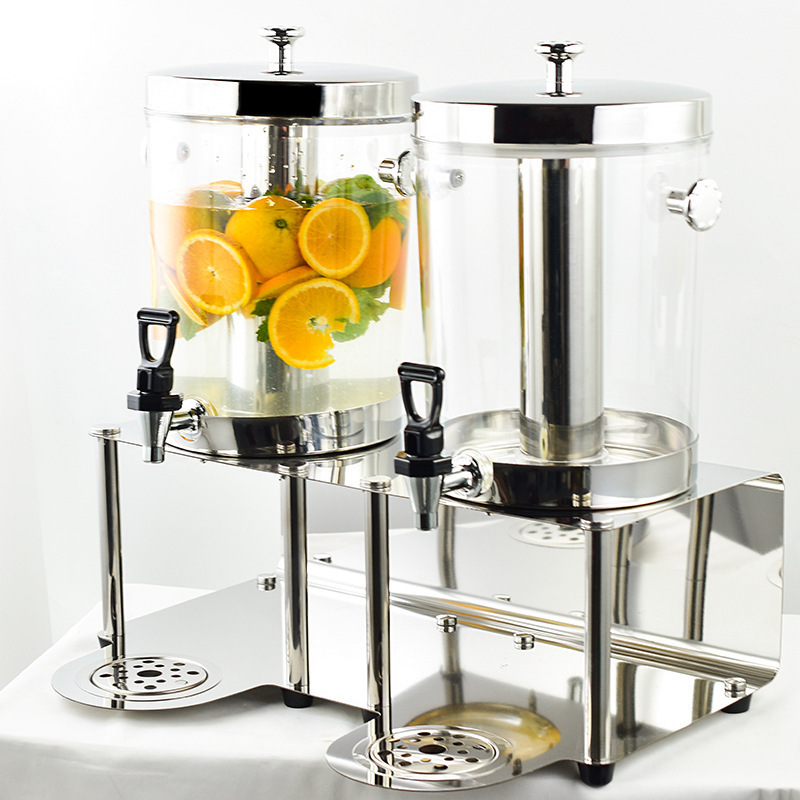 Drink Juice Beverage Glass Container Commercial Cold Tea Fruit Juice Dispensers With Tap