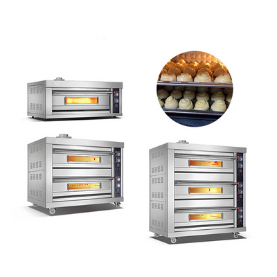 1 Deck 2 Decks 3 Decks Commercial Pizza Ovens Manufacturer Kitchen Bread Baking Bakery Cake Oven Prices Electric Oven