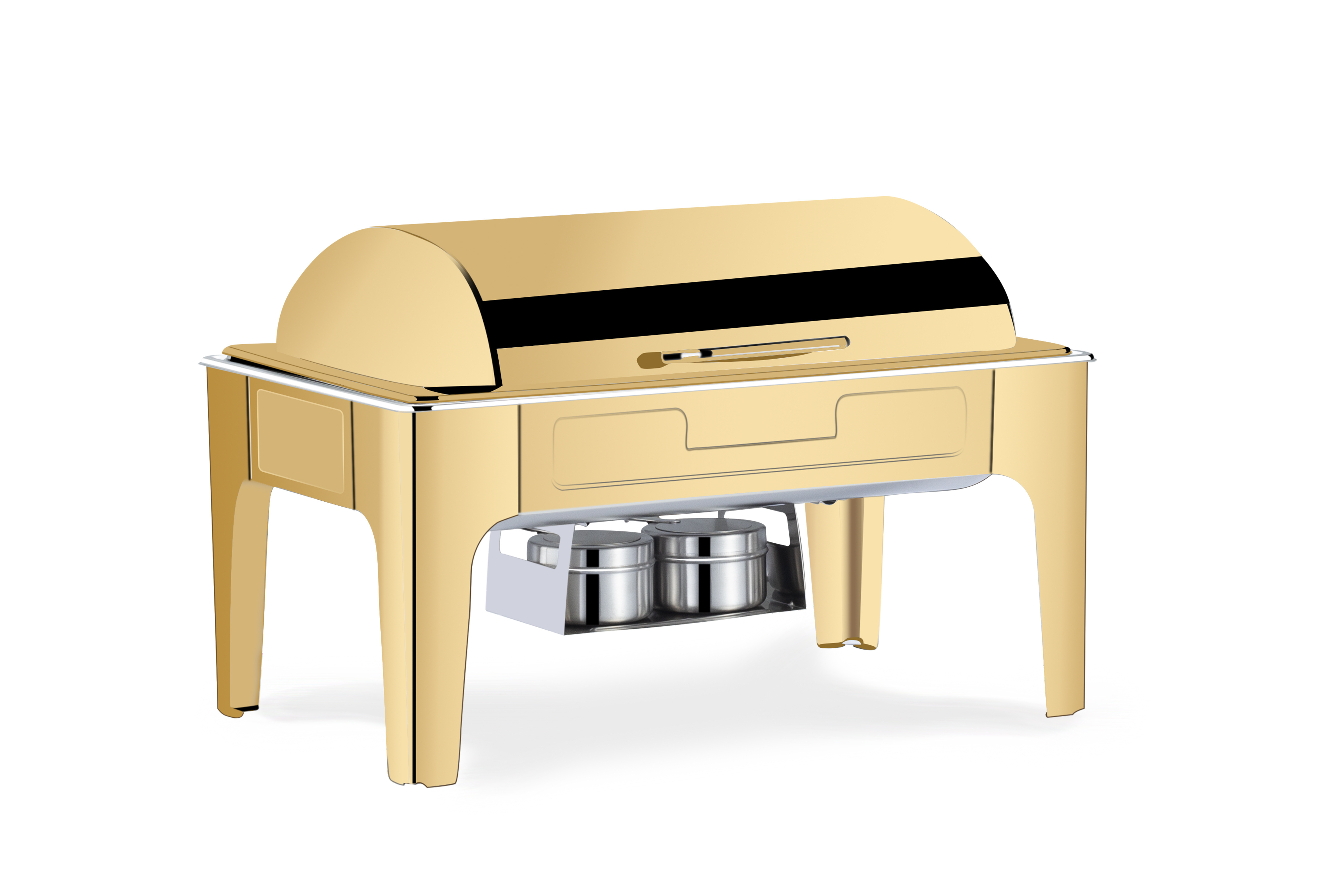 Rectangle Chaffing Dish Electric Buffet Food Warmer Stainless Steel Gold Chafing Dishes With Fuel Burner