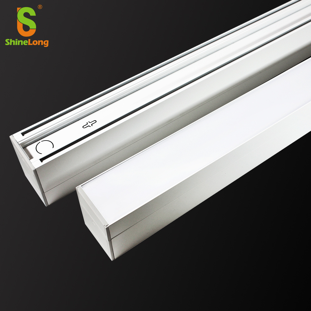 Office modern liner lamp pendant surface mounted 2ft 4ft 5ft  anti glare linear light for gym workshop classroom