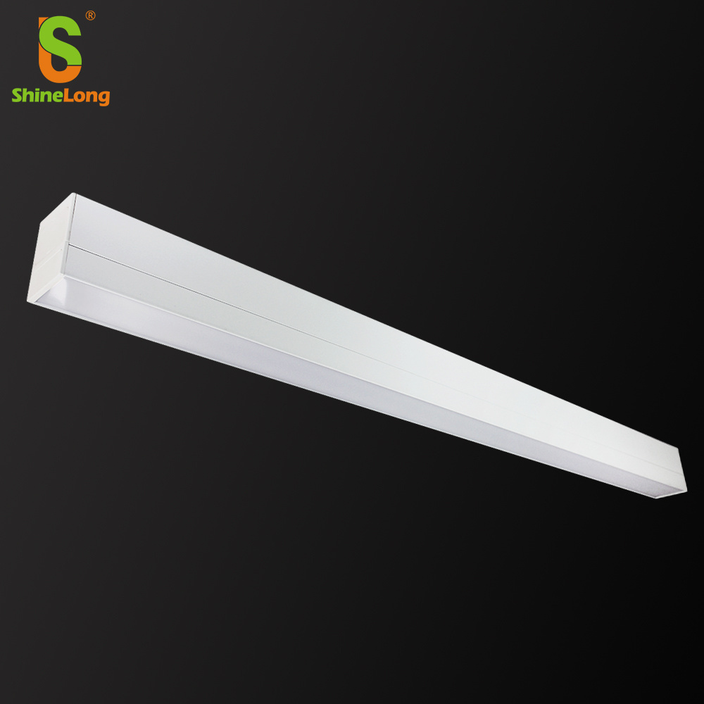 Office modern liner lamp pendant surface mounted 2ft 4ft 5ft  anti glare linear light for gym workshop classroom