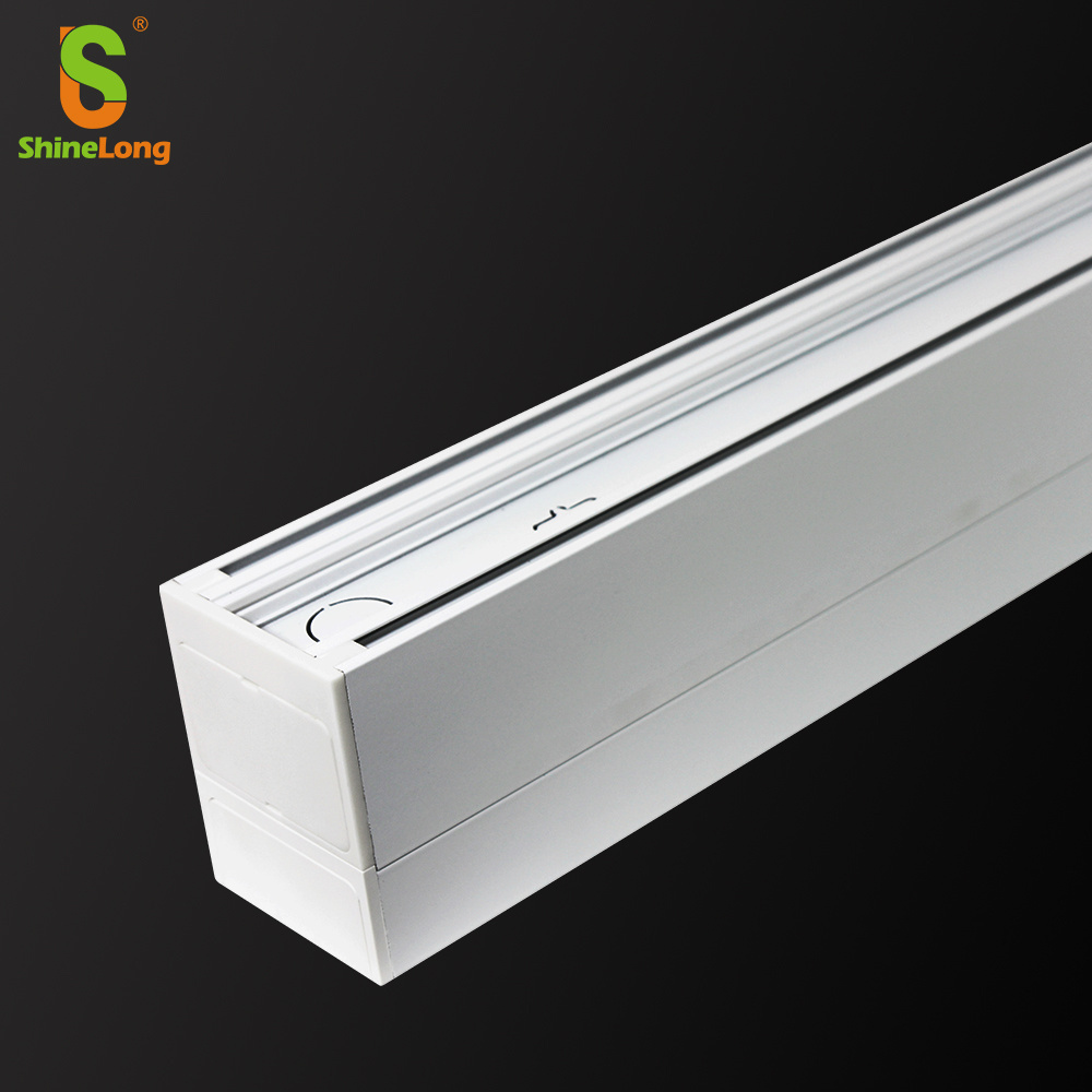 Office modern liner lamp pendant surface mounted 2ft 4ft 5ft  anti glare linear light for gym workshop classroom