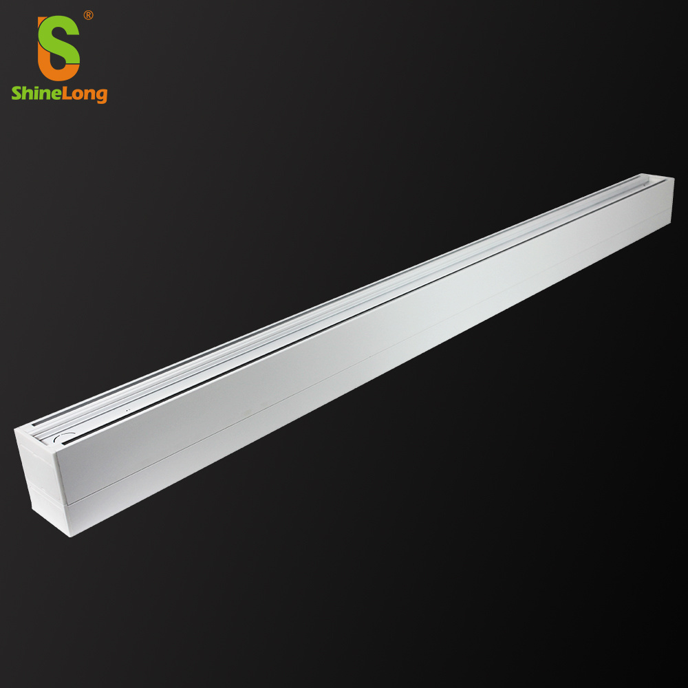 Office modern liner lamp pendant surface mounted 2ft 4ft 5ft  anti glare linear light for gym workshop classroom