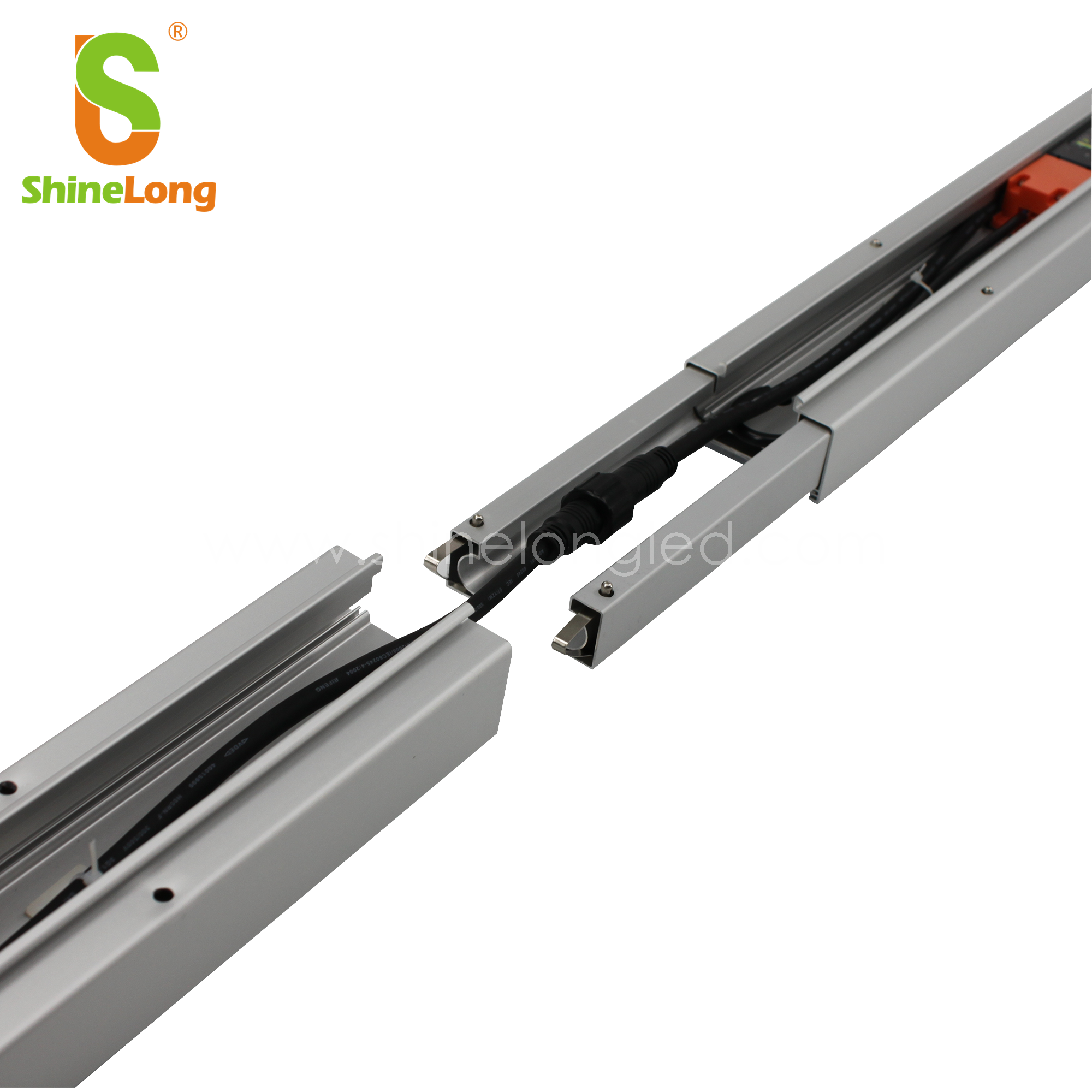 ShineLong 180lm/W led linear trunking light suspended linkable modular led linear light system