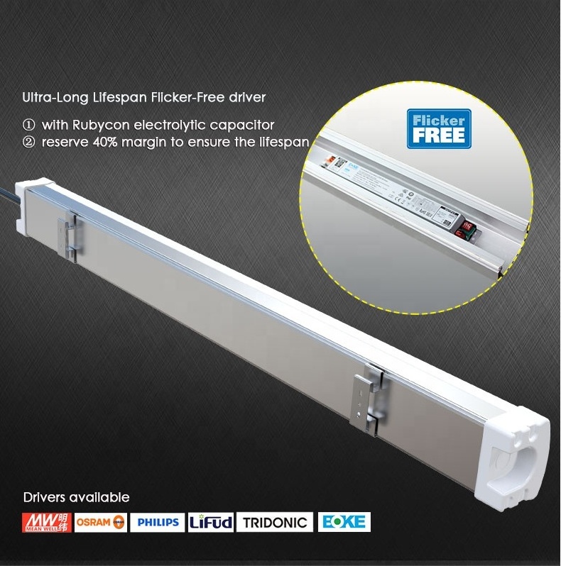 ShineLong Hot Sale Linear Triproof LED Light Fixture IP66 Triproof LED Light for Parking Place and Indoor