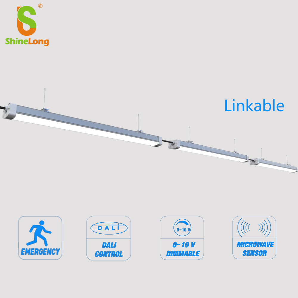 ShineLong Hot Sale Linear Triproof LED Light Fixture IP66 Triproof LED Light for Parking Place and Indoor