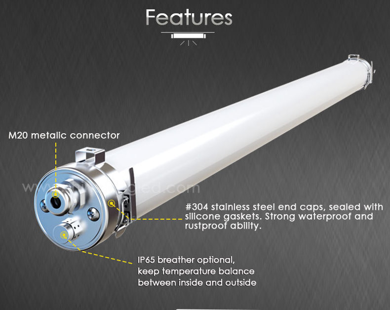 ShineLong wall washer ip68 dust proof led light IP65 4FT commercial industrial lighting waterproof Batten  Tri-proof Light