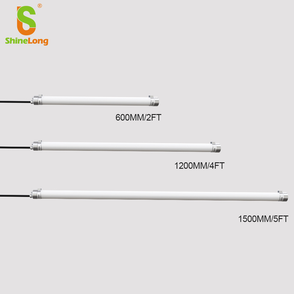 Shinelong custom industrial aluminum extrusion profile polycarbonate tubes transparent microwave motion sensor ceiling light