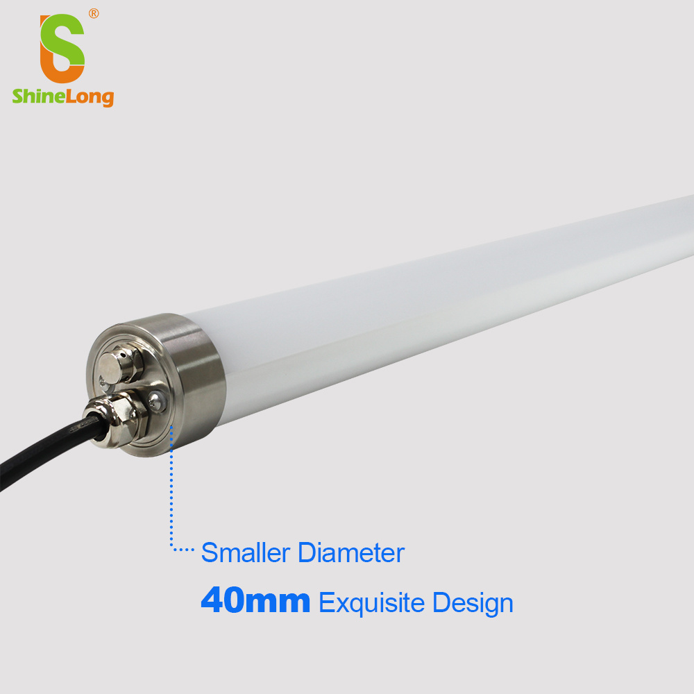 Shinelong custom industrial aluminum extrusion profile polycarbonate tubes transparent microwave motion sensor ceiling light