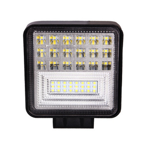 4inch Square 126W Car Led Work Light 12V 24V 6000K Worklamp for Off Road Heavy-duty Trucks Boat Jeep Hummer ATV