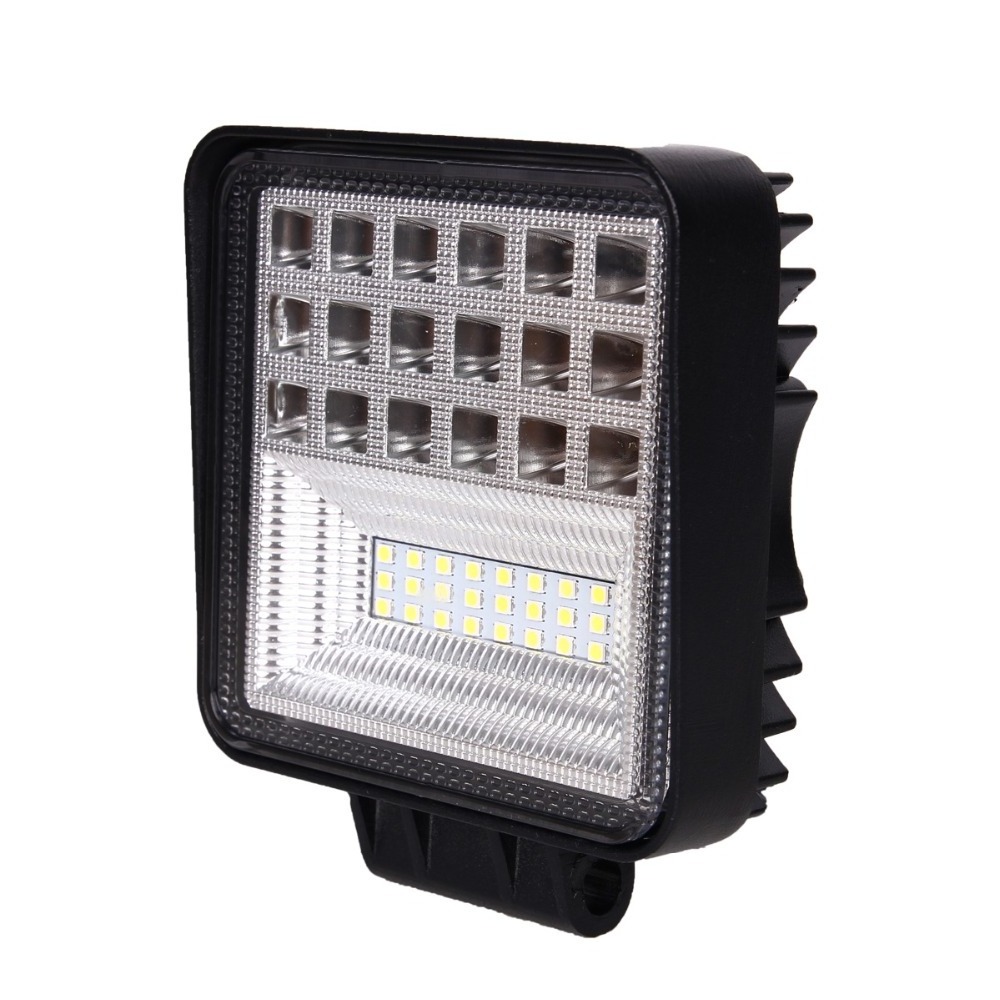 4inch Square 126W Car Led Work Light 12V 24V 6000K Worklamp for Off Road Heavy-duty Trucks Boat Jeep Hummer ATV