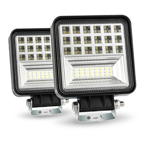 New type 4" square driving light Offroad 4x4 square for 126W trucks tractors 4x4 126w Tractors led light 12 Volt 24 Volt