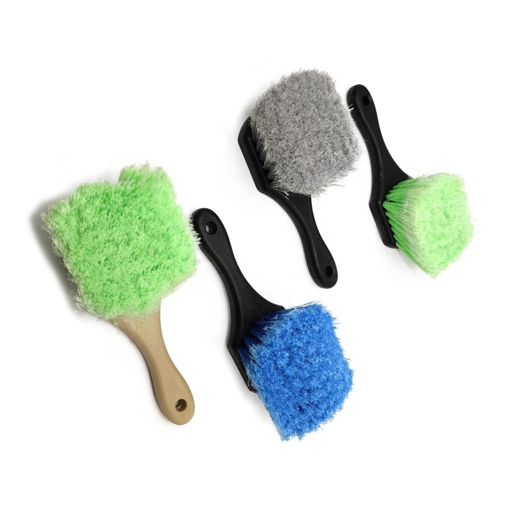 ShineOpen green lower Price Car Washing Handles Brushes Car Wash Tire Cleaning Brushes