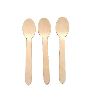 disposable wooden cutlery mini ice cream small spoon/knife/fork