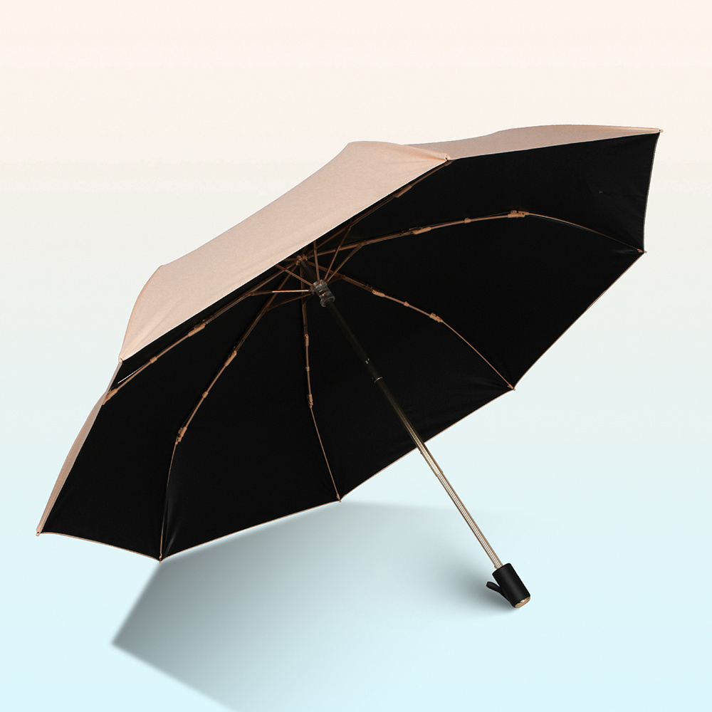 gold umbrella for women folding umbrella super windproof  folding UV protection sun umbrella with logo