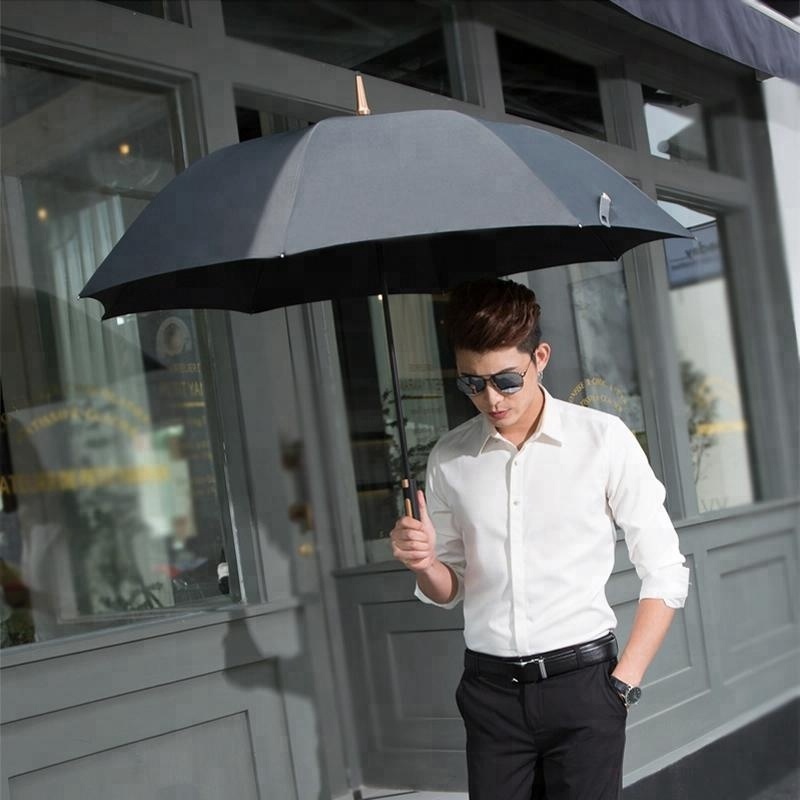 Stock Available golf umbrella china  high quality large umbrella glass fiber straight umbrella wholesale