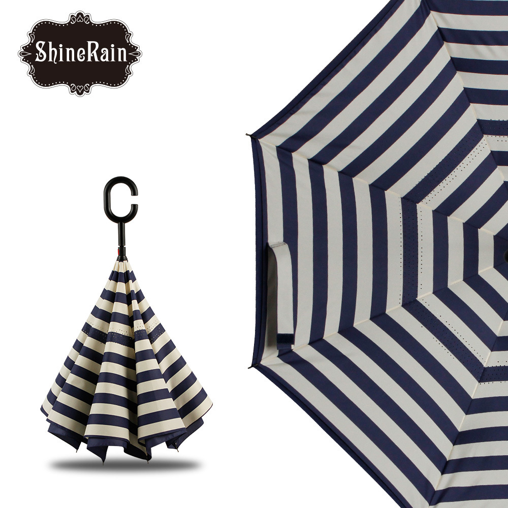 lily upside-down reverse umbrella promotional travel umbrella hands free cell phone upside down