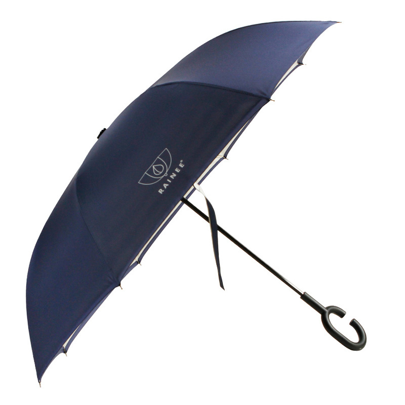 lily upside-down reverse umbrella promotional travel umbrella hands free cell phone upside down