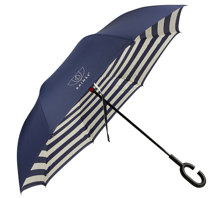 lily upside-down reverse umbrella promotional travel umbrella hands free cell phone upside down