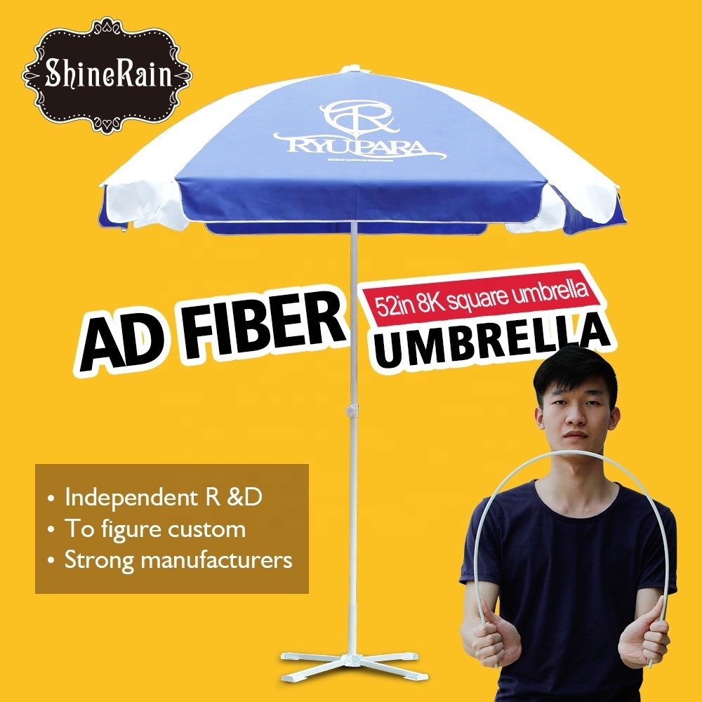 Stable square fiber frame strong windproof umbrella for sale advertising brand outdoor sun protection parasol umbrella