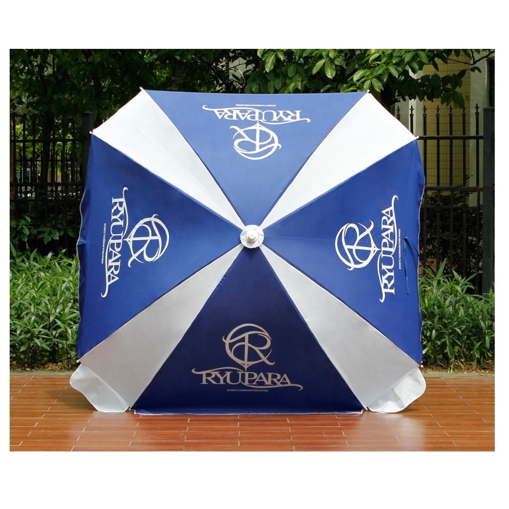 Stable square fiber frame strong windproof umbrella for sale advertising brand outdoor sun protection parasol umbrella