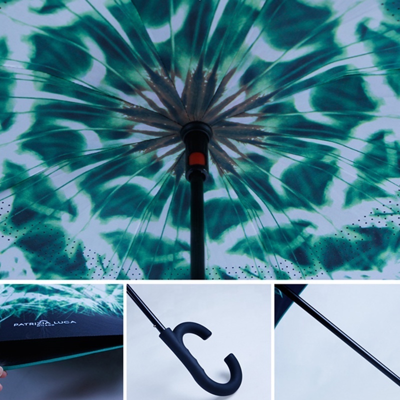 dandelion auto open reverse umbrella custom inverted umbrella full body umbrella for sale digital printing hands free chinese um