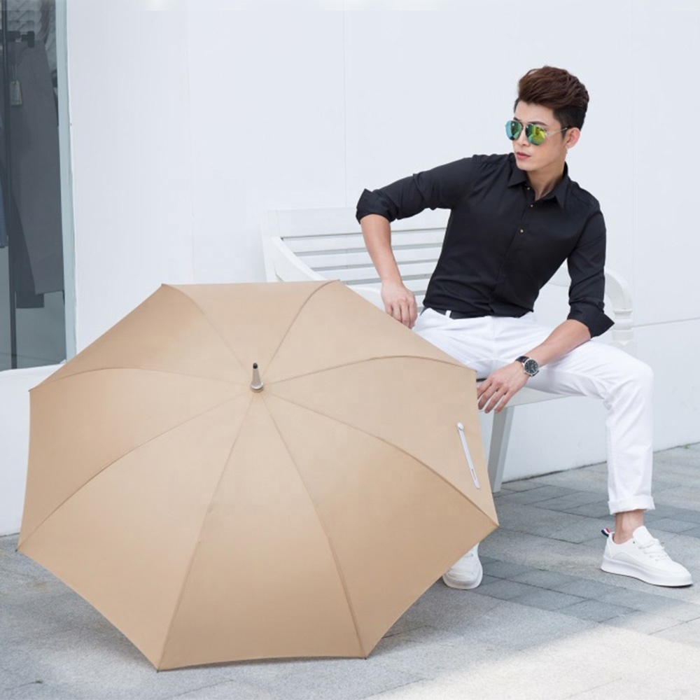 2023 original design attractive fashion golf commercial straight umbrella custom print with logo windproof promotion umbrella