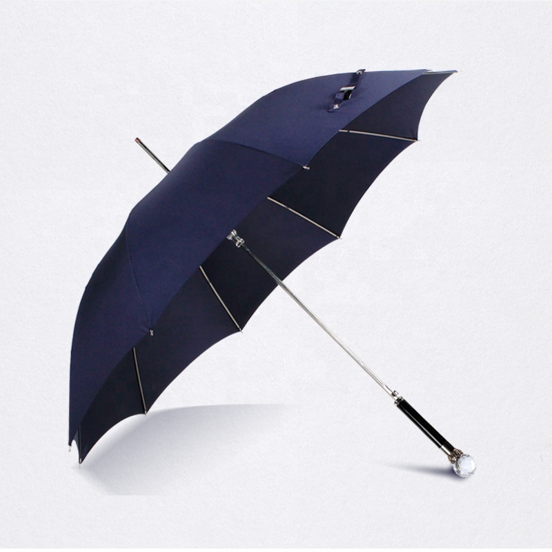 Factory logo printing luxury crystal ball golf umbrella  for gentleman business gift creative umbrella