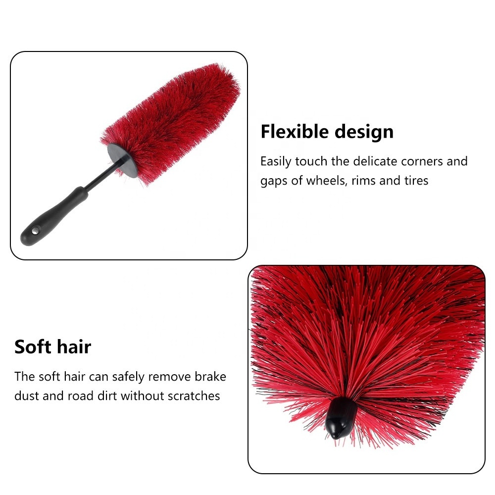 Car Wash Brush Kit Soft Fiber Detailing Products Cleaning for Cars Washer Care Rim Tire Wheel Barrel Tyre Cleaning Brush