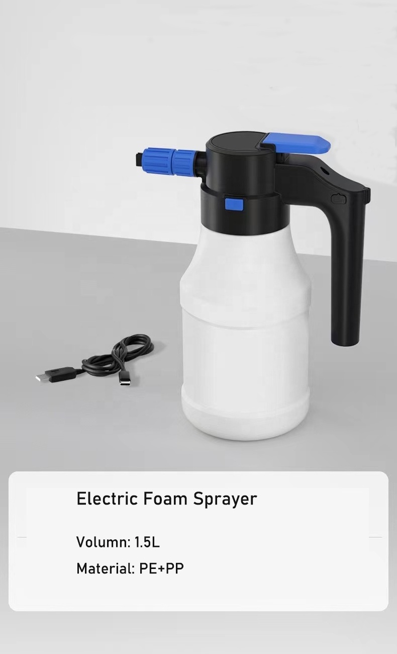 Car Wash 1.5L Foam Sprayer Electric Foam Cannon Sprayer For Car Cleaning