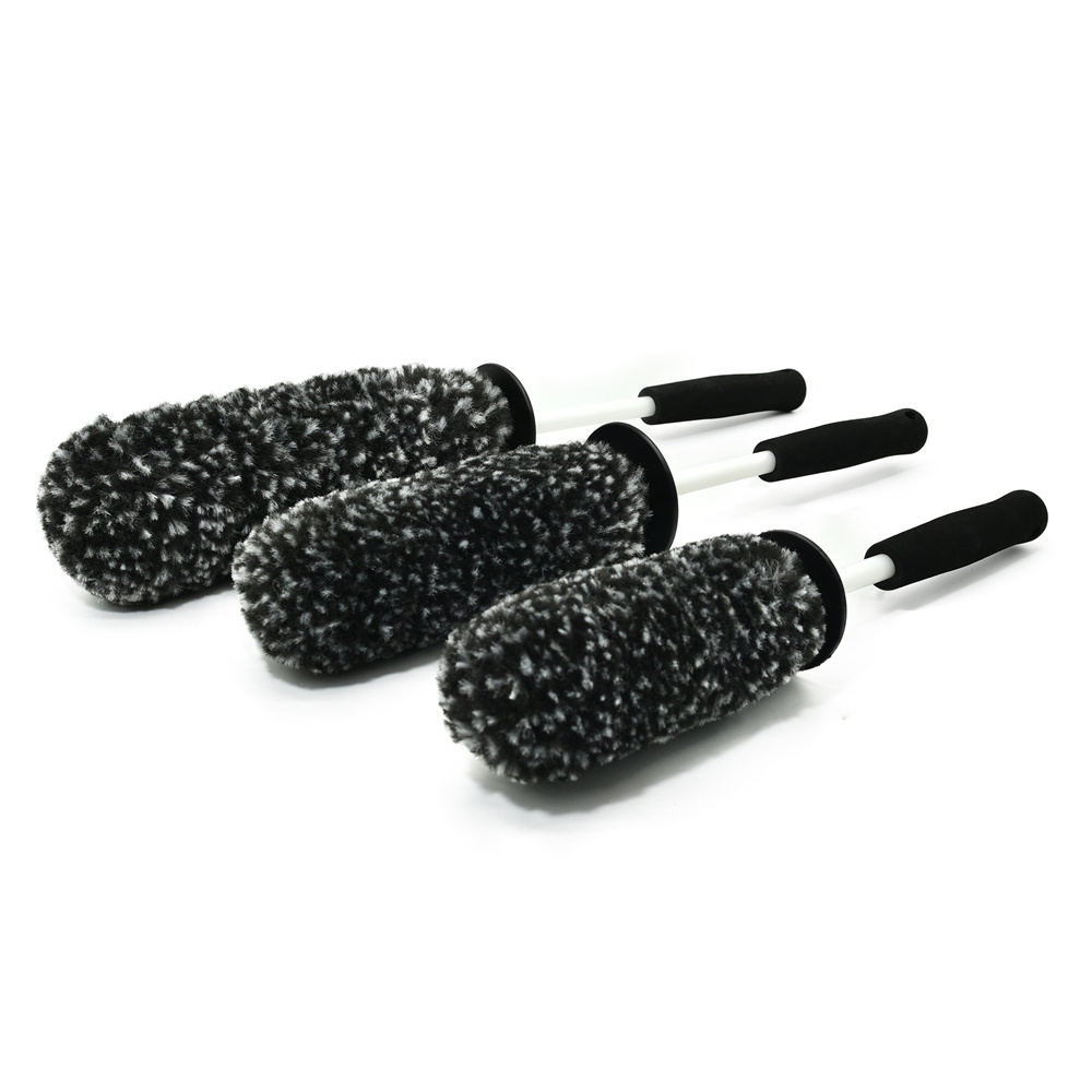 Car Care And Cleaning Microfiber Brush Fluffy Soft Long Handle Microfiber Car Cleaning Brush Microfiber Wheel Brush Kit