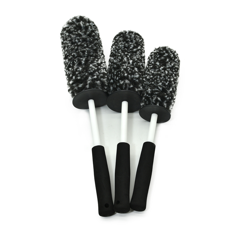 Car Care And Cleaning Microfiber Brush Fluffy Soft Long Handle Microfiber Car Cleaning Brush Microfiber Wheel Brush Kit