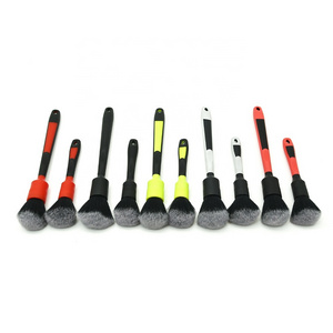 Car Detail Cleaning Brush Set Ultra Soft Car Detailing Brush with Comfortable Rubber Coated Handle