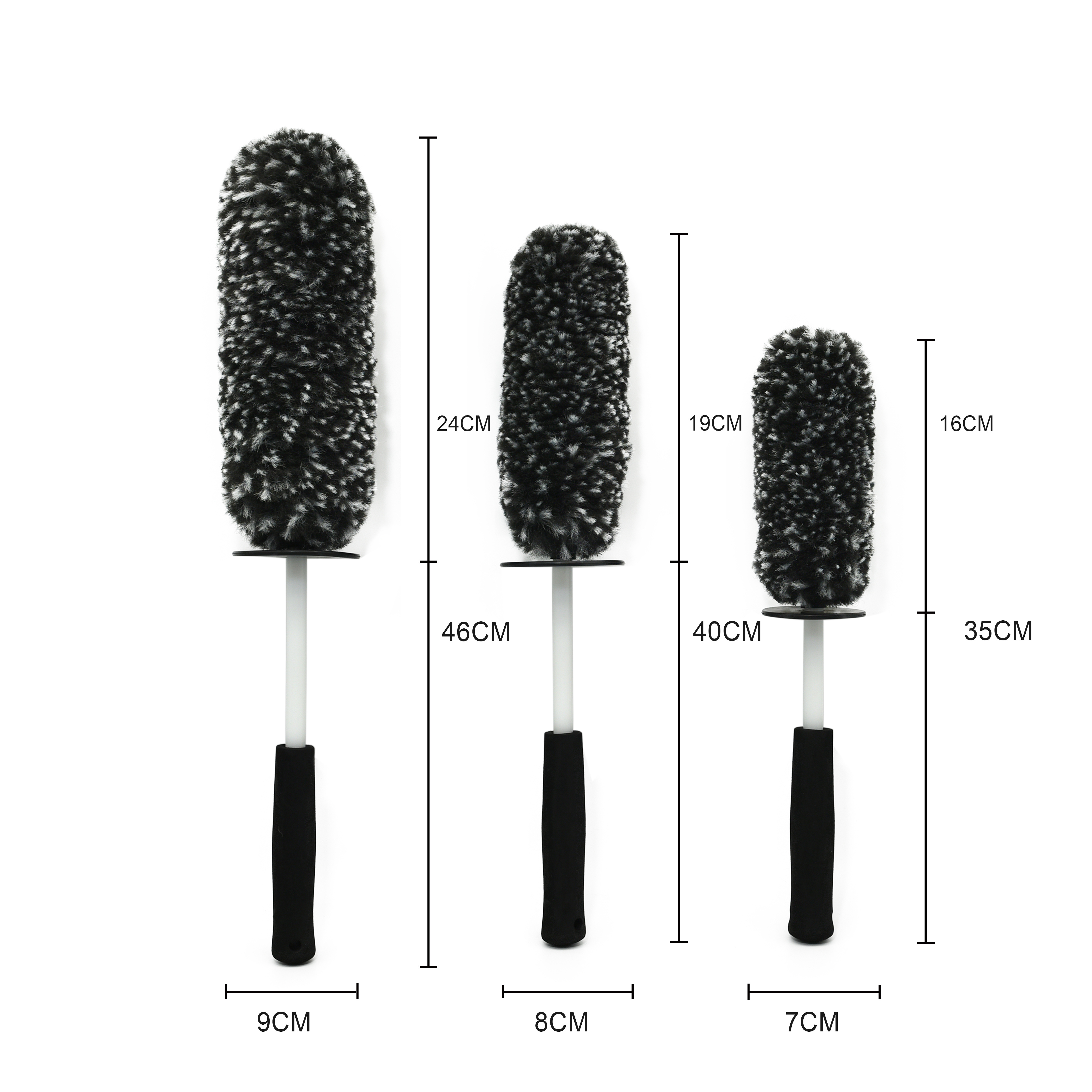 Long Handle Extra Soft Microfiber Wheel Cleaner Brush for Car Detailing Rim Cleaner Microfiber Wheel Brush Kit