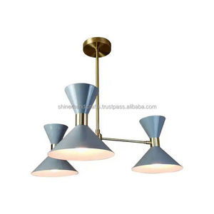 Beautiful 3 Arms 6 Lights Modern Sputnik Chandelier Mid Century Stilnovo Design Ceiling LIght Bedroom & Office Hanging Lamp