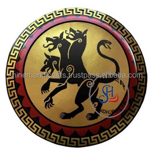 Medieval Round  Shield 24" Inches Armor Dragon Knight Viking Hoplite Armor Shield Greek Hoplite Battle Ready  Golden Shield