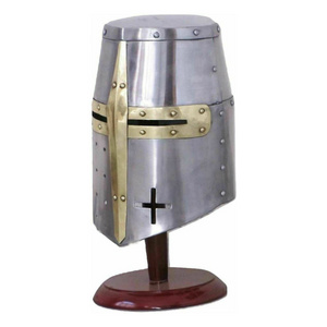 Medieval Knight Armor Crusader Helmet Collectible Templar Crusader Greek Spartan Silver Finish Christmas Gift