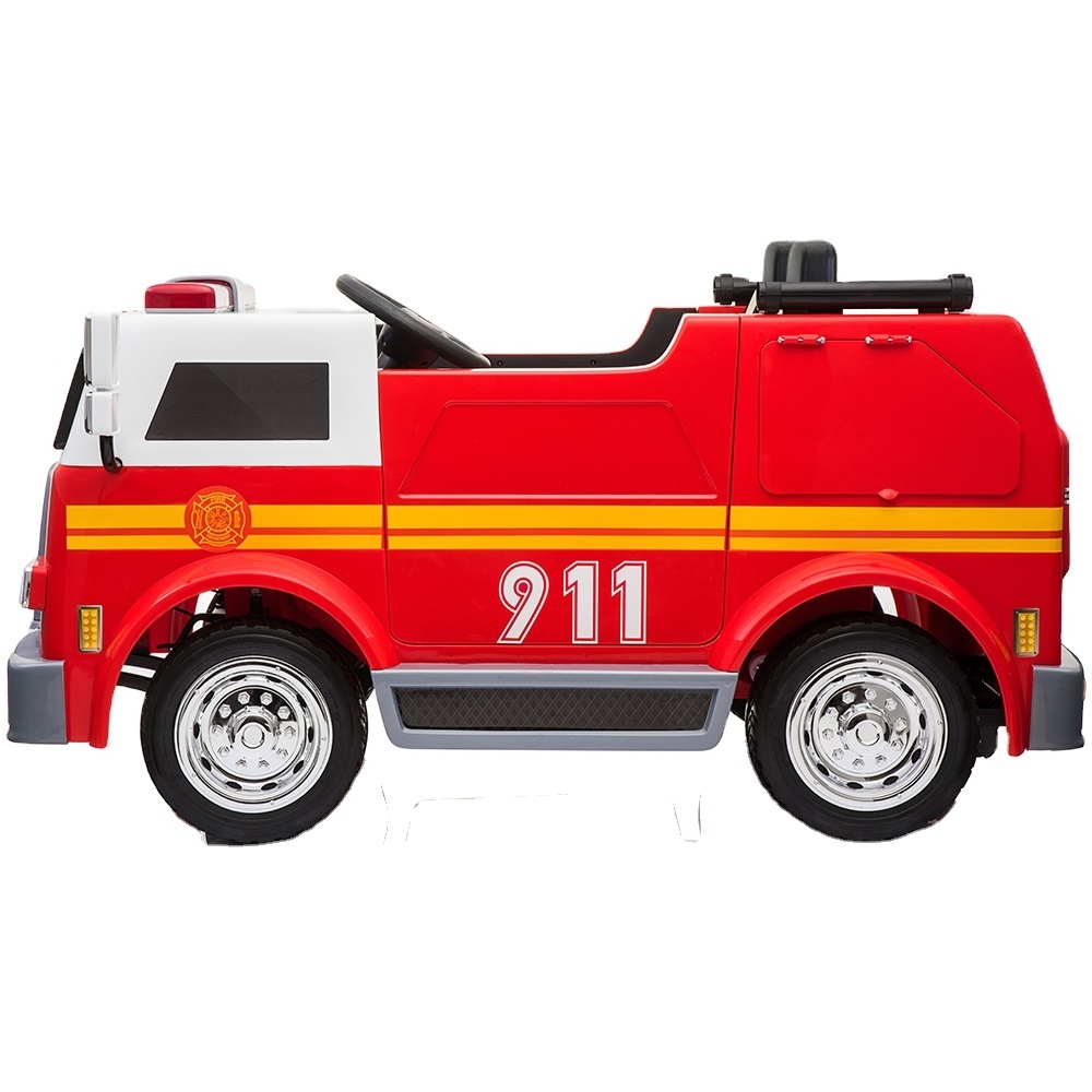 Hot selling kids 12v electric ride on  2 seater car toy fire truck With Intercom Shouting Function