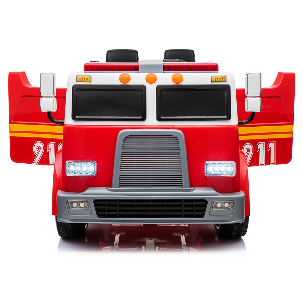 Hot selling kids 12v electric ride on  2 seater car toy fire truck With Intercom Shouting Function